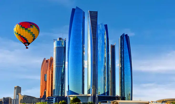 etihad-towers-with-hot-air-balloon-floating-on-the-side