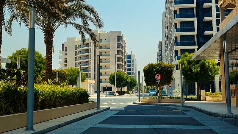 Street sidewalk in Al Zeina