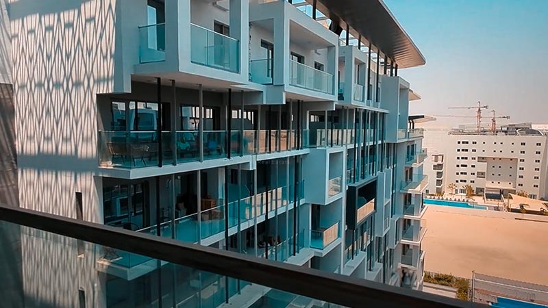 a view of Oasis 2 from Oasis 1 balcony of the upper floors