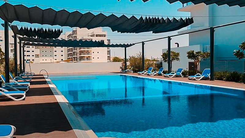 outdoor swimming pool of Oasis 1 residential