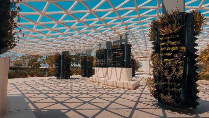 Masdar city central park vertical garden