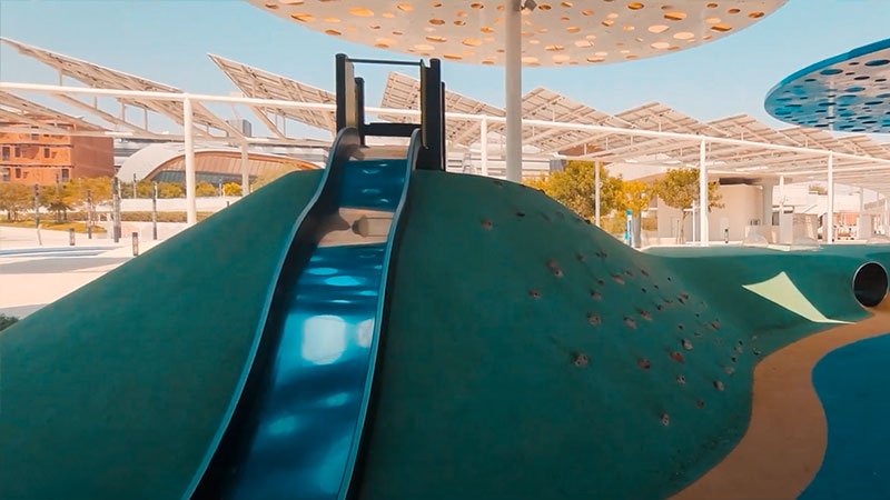 Masdar city park kids slide