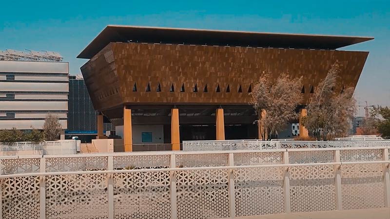 Brown building in masdar city