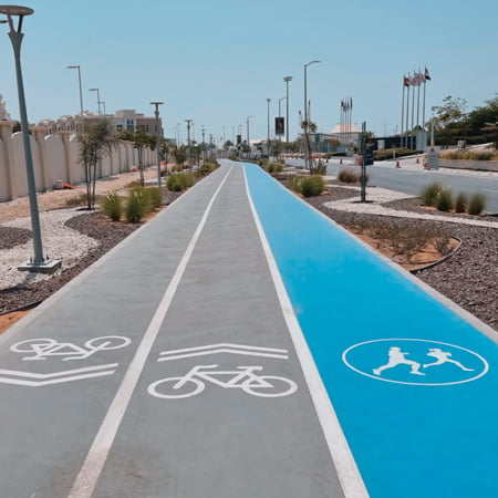 Masdar central park running and cycling track