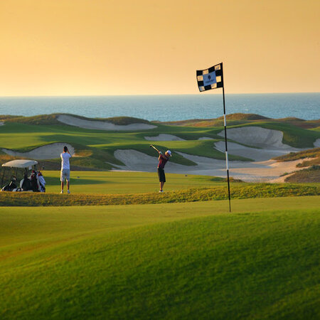 Golf course overlooking the beach