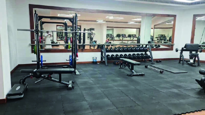 gym equipments inside the gym