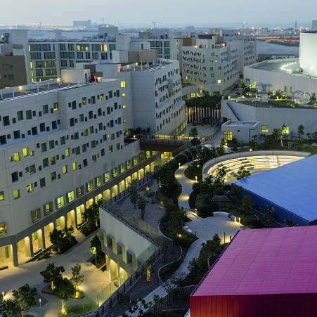 aerial view of New York University