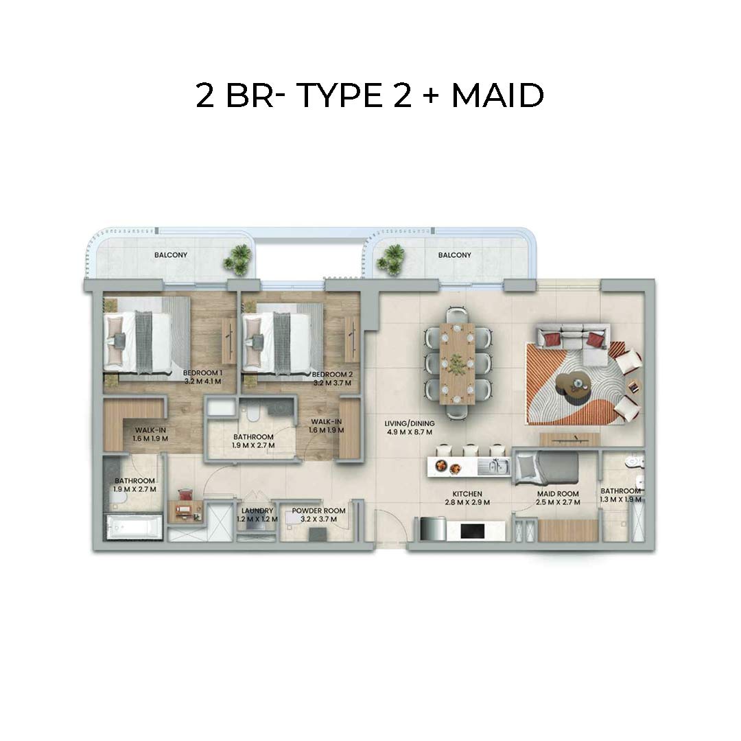 1Br-Type-2+maid