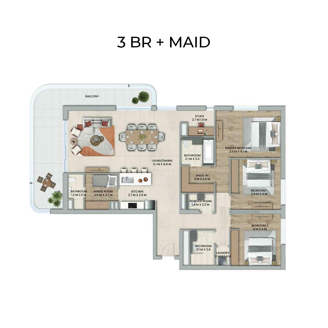 3Br+maid