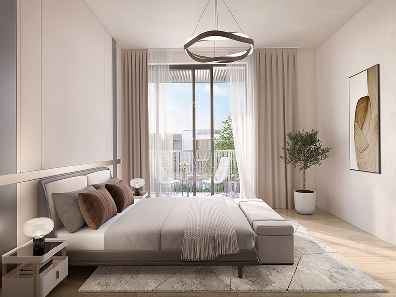 Athlon by Aldar bedroom and terrace view