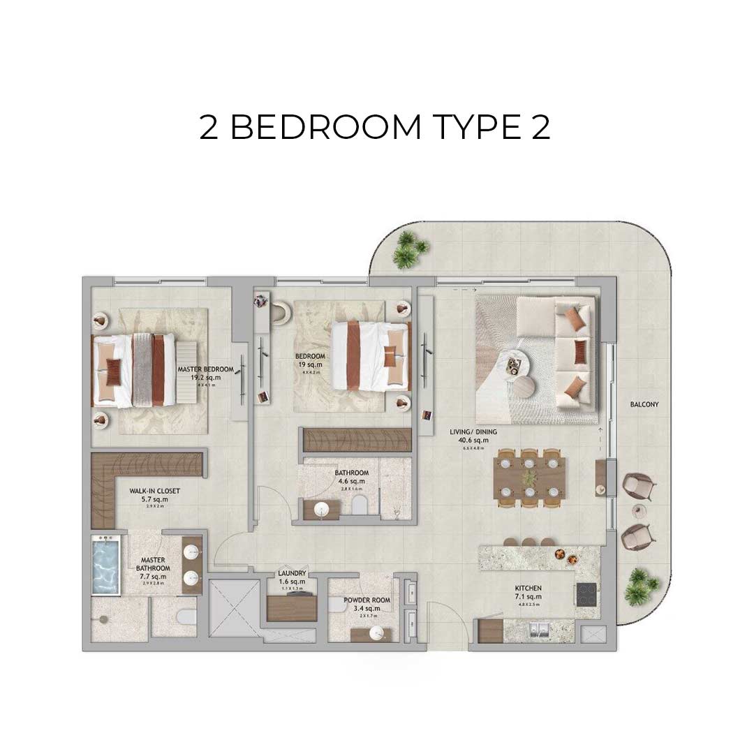 floor plan 2 bedroom type 2 verdes by haven