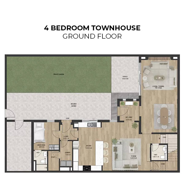 The Sustainable City 4 Bedroom Townhouse Ground Floor