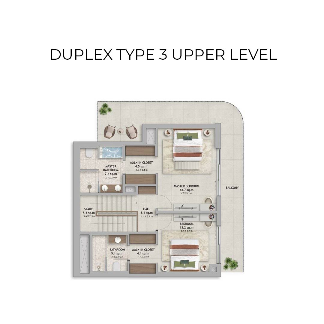 floor plan duplex type 3 upper level verdes by haven